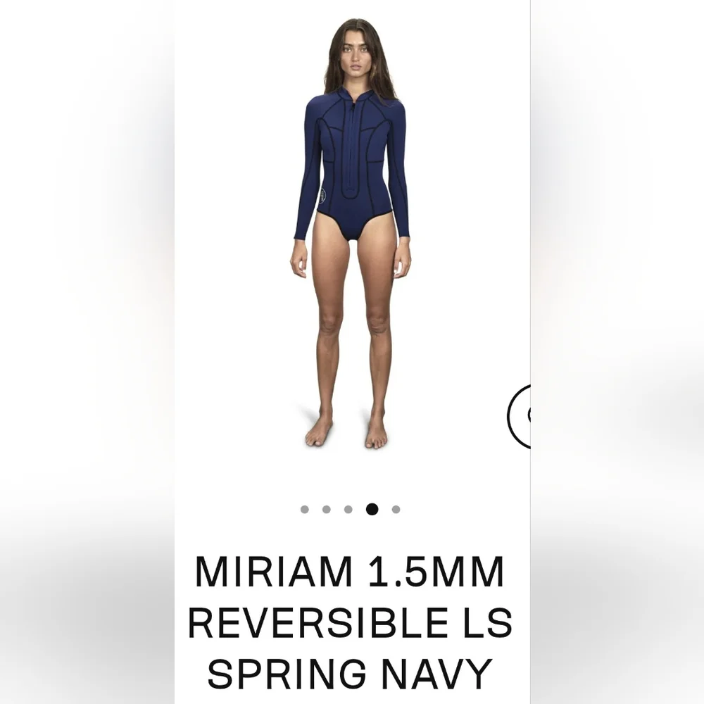 MATUSE Miriam Reversible Women’s 1.5 mm L/S Springsuit, Navy/Black, s. 8 - Picture 1 of 16